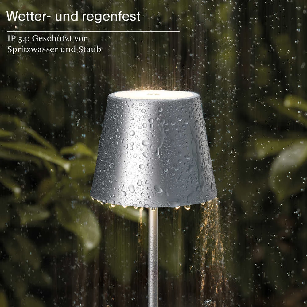 Sigor Akku-Tischleuchte Nuindie Mini 250 Mm, Silber 4 Sigor Akku-Tischleuchte Nuindie Mini 250 Mm, Silber – Bild 4