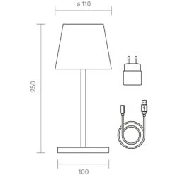 Sigor Akku-Tischleuchte Nuindie Mini 250 Mm, Silber 11 Sigor Akku-Tischleuchte Nuindie Mini 250 Mm, Silber -Camping Gluck Store 19881672 5