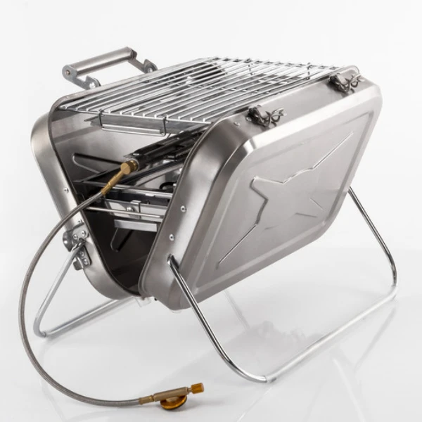 Holiday Travel Koffergasgrill Aus Edelstahl 1 Holiday Travel Koffergasgrill Aus Edelstahl