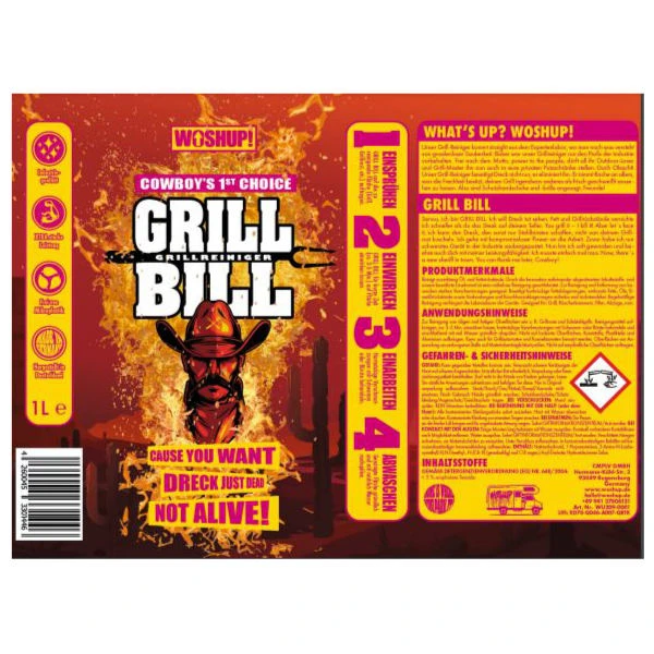 Woshup! Grill Bill Grillreiniger, 1 Liter 2 Woshup! Grill Bill Grillreiniger, 1 Liter – Bild 2
