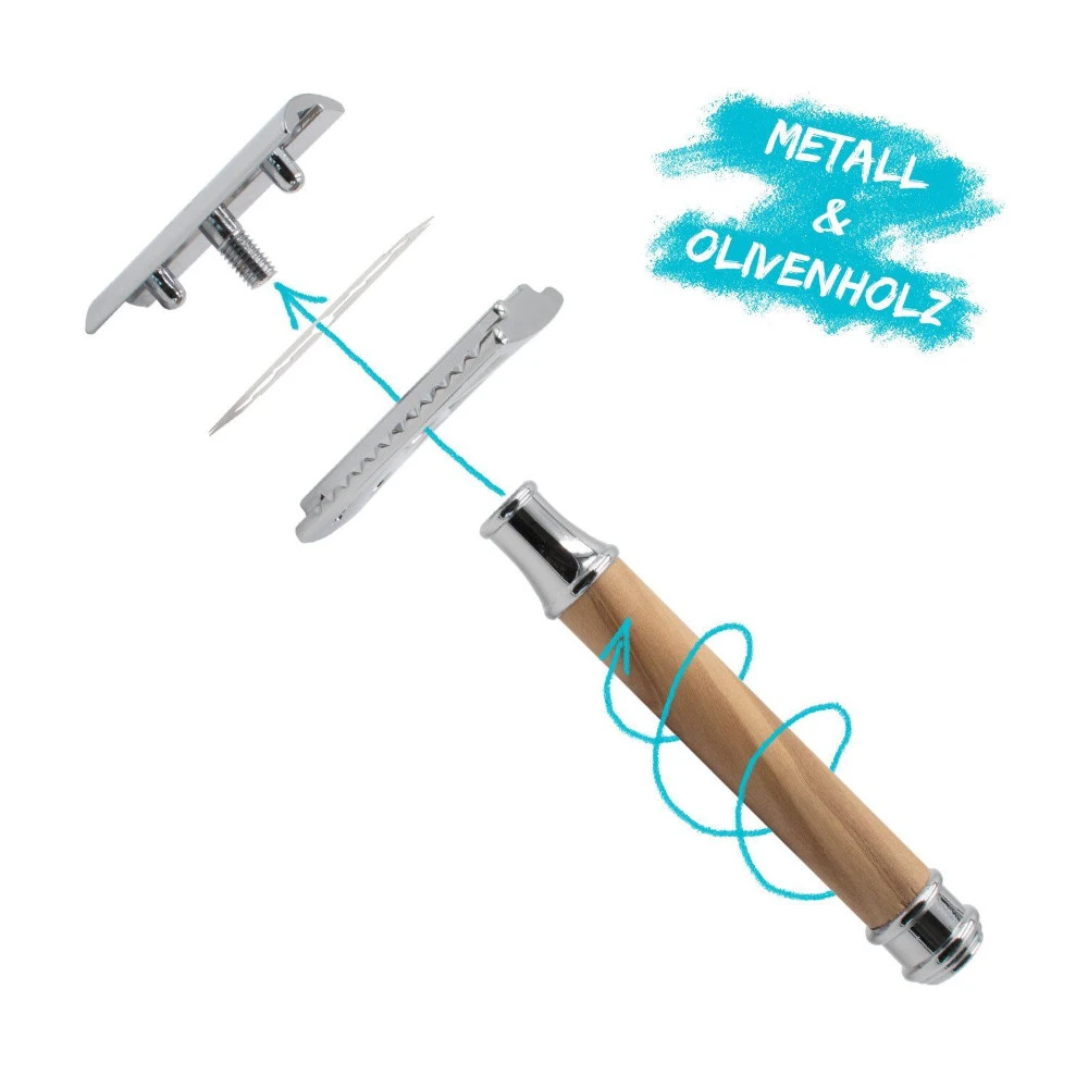 Chinchilla Rasierhobel Olivenholz 2 Chinchilla Rasierhobel Olivenholz – Bild 2