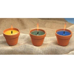 TGO Party-Kerzen Tontöpfe 3er Pack